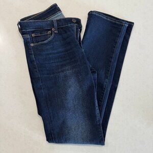 Lucky Brand Mid Rise Straight Leg Sweet Dark Blue Wash Jeans Womens Size 6/28R